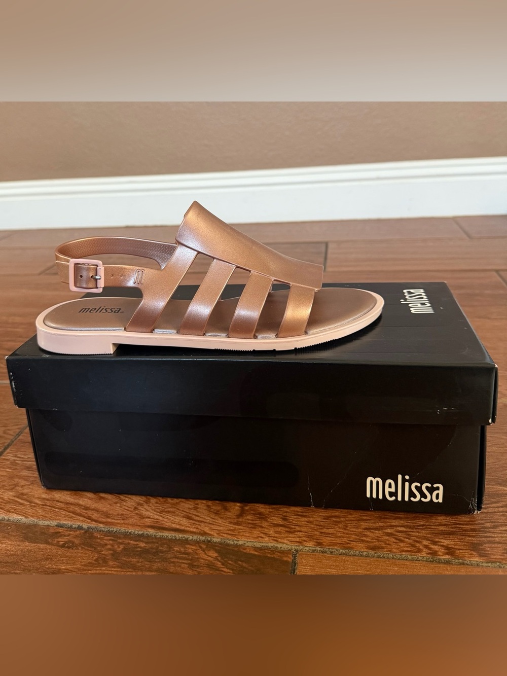 Melissa Rose Gold Boemia III Jelly Sandals